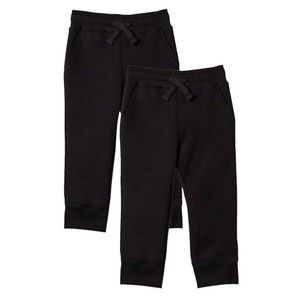Boys Black Sweatpants 8 Years Medium Fleece Jogger 2 Pants New